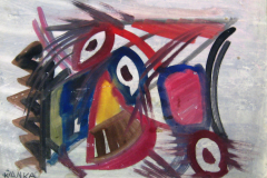 Abstraktion-Augen-schraeg-Tempera-auf-Papier-42x60-1965