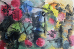 Abstraktion-rot-rund-Aquarell-30x42-1960