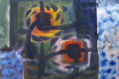 Abstraktion-Sonnenblumen-Mischtechnik-38x50-1958