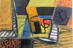 Stillleben-abstrakt-Tempera-42x55-1958-verkauft-Dorotheum-Salzburg