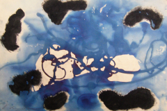 Abstraktion-XV-Schwarz-auf-Aquarell-30x42-1958