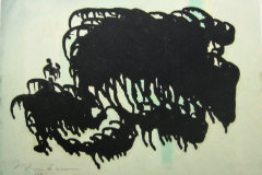Lauftechnik-auf-Lindgruen-I-Schwarz-auf-Aquarell-30x42-1958