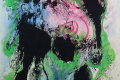 Tachistische-Komposition-Schwarz-auf-Aquarell-42x30-1958-signiert