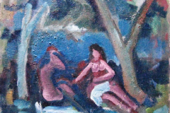 Zwei-Akte-im-Wald-Oel-auf-Platte-1947