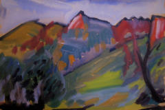 13-Berglandschaft-beim-Spitzingsee-Tempera-38x50-1960