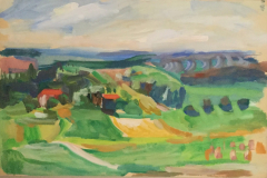 50-Oberbayerische-Wiesenlandschaft-Tempera-50x75-1963