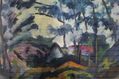 60-Waldlandschaft-Tempera-36x47-1956-(Glas)