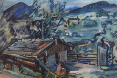 66-Zinkkopf-Huette-Rupolding-Tempera-44x60-1956-verkauft in Bergham