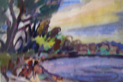 Paar-am-Brunnsee-Aquarell-36x47-1957