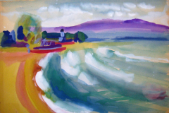 Stuermischer-Chiemsee-auf-der-Fraueninsel-Tempera-50x75-1955