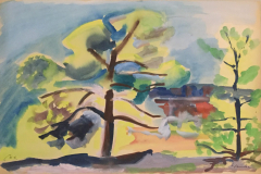 Baeume-bei-Aix-en-Provence-Tempera-50x75-1965