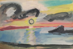 Kuestenstimmung-Mittelmeer-Tempera-50x75-1965