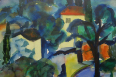 Am-Gardasee-Aquarell-57x40-1954-Glas