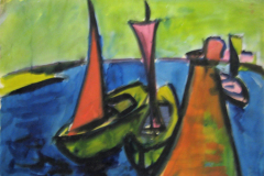 Boote-im-Hafen-Aquarell-43x61-1956