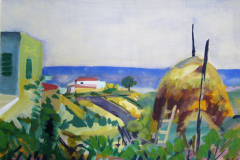 Italienischer-Bauernhof-bei-Riccione-Tempera-34x47-1958