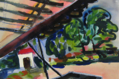 Italienischer-Hotelgarten-Aquarell-57x43-1956