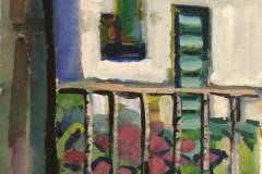Riccione-Blick-aus-dem-Hotel-Tempera-58x44-1960