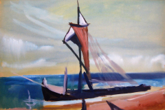 Segelboot-Tempera-50x75-1959