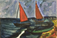 Segelboote-Aquarell-44x58-1960