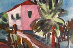 Suedliche-Landschaft-Aquarell-42x30-1957-verkauft