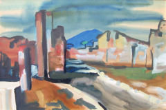 Pompej-vor-Vesuv-Tempera-50x70-1965