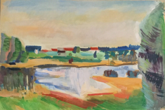 Am-Obinger-See-Tempera-50x75-1955