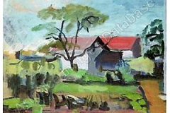 Haeuser-in-Oed-Oel-auf-Leinwand-80x100-1956-verkauft-Aukion-Ketterer München 1999