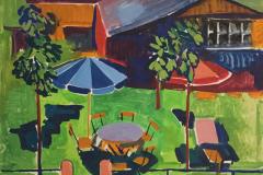 Obing-Biergarten-Tempera-46x54-1956