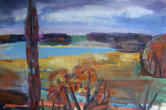 Obinger-See-vom-Atelier-aus-Tempera-40x51-1955