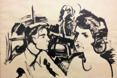 Friedl-und-Sohn-Knut-Pinselzeichnung-Tusche-auf-Papier-36x50-1957