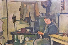 Mamma-in-der-Kueche-in-Turn-Oel-auf-Platte-34x43-1932
