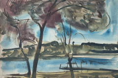 Am-Brunnsee-Aquarell-Pinselzeichnung-23x30-1947