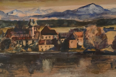 Seeoner-Kloster-Landschaft-Tempera-auf-Karton-17x34-1948