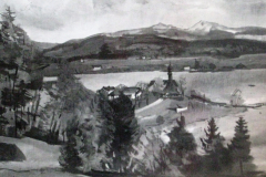Seeoner-Kirchlein-Braeuhausen-Aquarell-Pnselzeichnung-1946