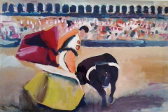Stierkampf-Tempera-50x75-1956-verkauft an Koeberle
