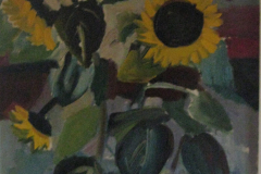 Drei-Sonnenblumen-Oel-100x80-1969-verkauft in Oed