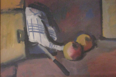 Apfelstillleben_1-Tempera-50x69-1960-verkauft in Oed