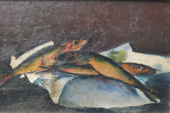 Fische, 40-x-60, Oel-auf-Platte,1949