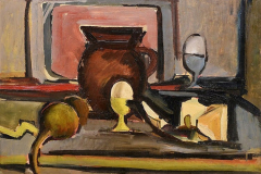Fruehstueckstisch-Oel-auf-Leinwand-50x75-1936-verkauft-Auktion-CZ