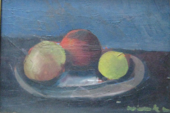 Komposition-mit-Aepfel-und-Zitrone-Oel-auf-Karton-28x42-ca-1953