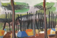 Campingplatz-Puccini-Italien-Tempera-50x75-1965